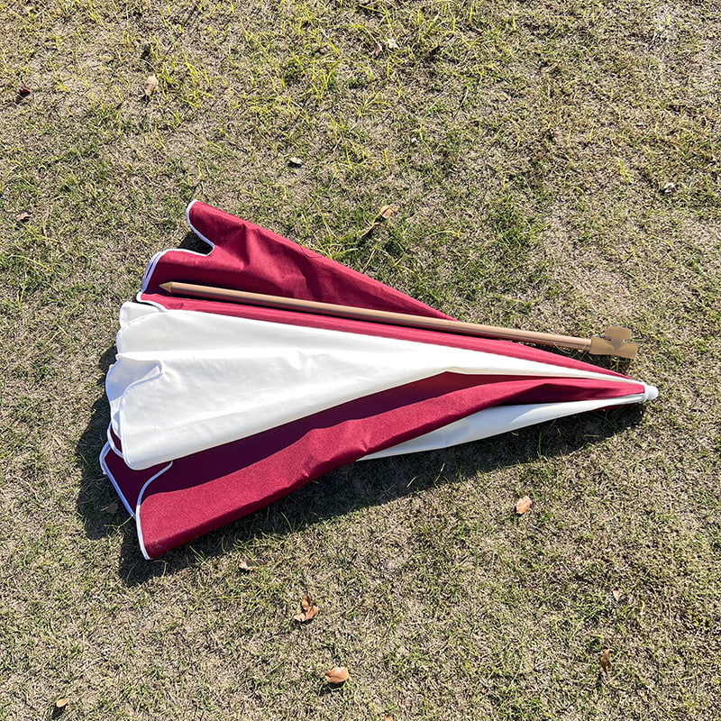 โครงไฟเบอร์ 2M ก้านอะลูมิเนียมน้ำหนักเบา ร่มกันแดดแบบธรรมดา