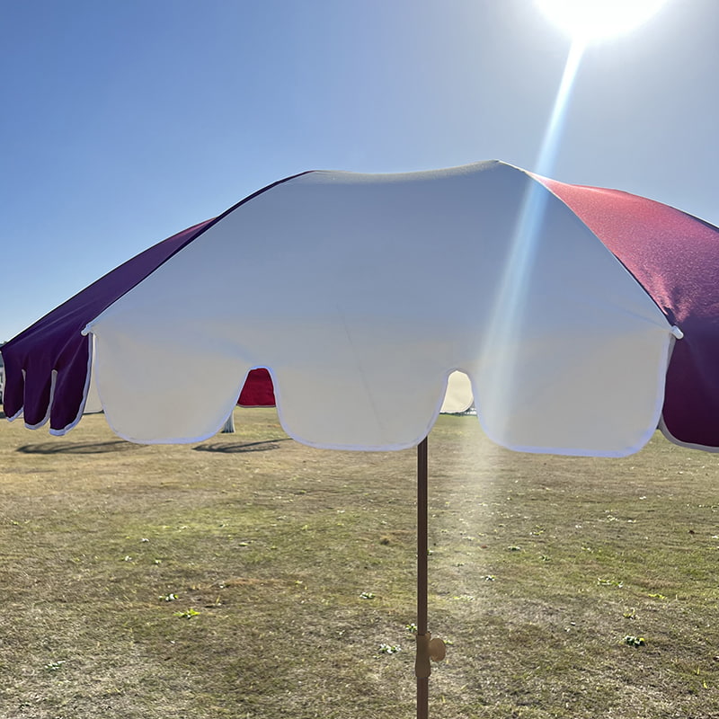 โครงไฟเบอร์ 2M ก้านอะลูมิเนียมน้ำหนักเบา ร่มกันแดดแบบธรรมดา