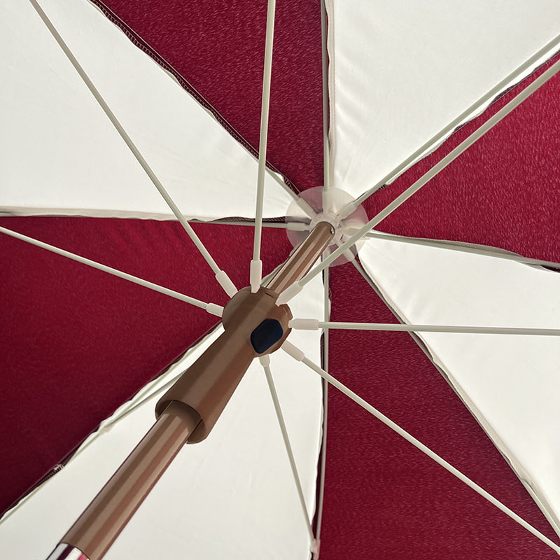 โครงไฟเบอร์ 2M ก้านอะลูมิเนียมน้ำหนักเบา ร่มกันแดดแบบธรรมดา