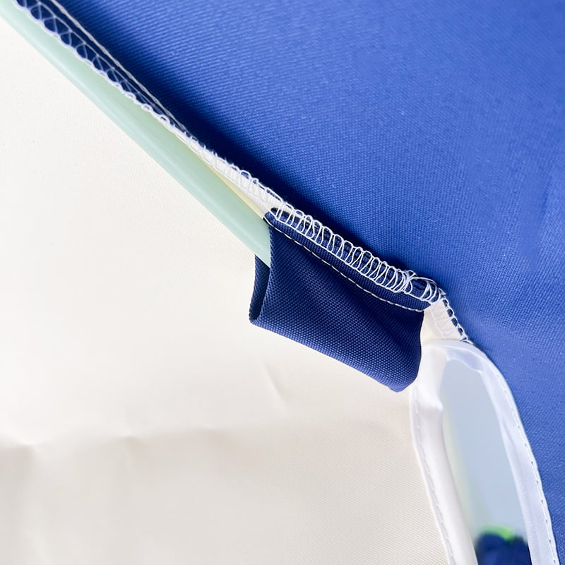 ร่มเจดีย์เย็บปะติดปะต่อสีน้ำเงินและสีขาว 2.5 ม